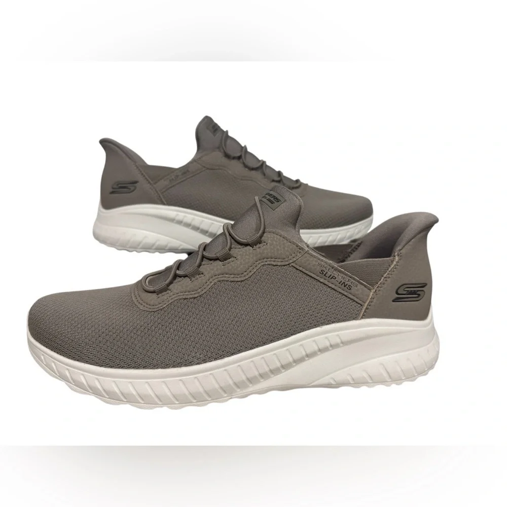 Skechers Hands Free Slip-ins: BOBS Sport Squad Chaos Taupe Women’s Size 10 NEW
